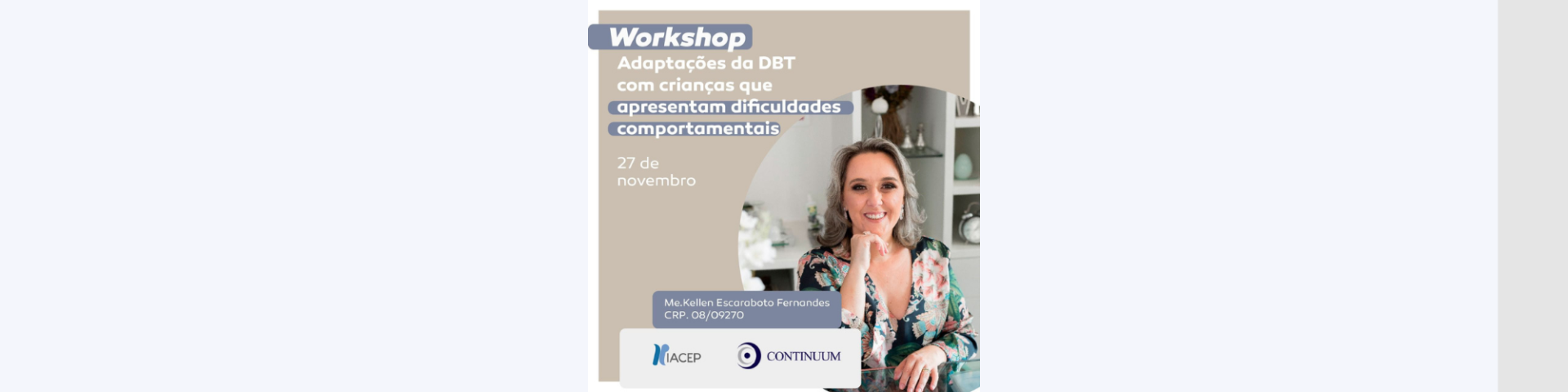 Workshop DBT para crianças e adolescentes