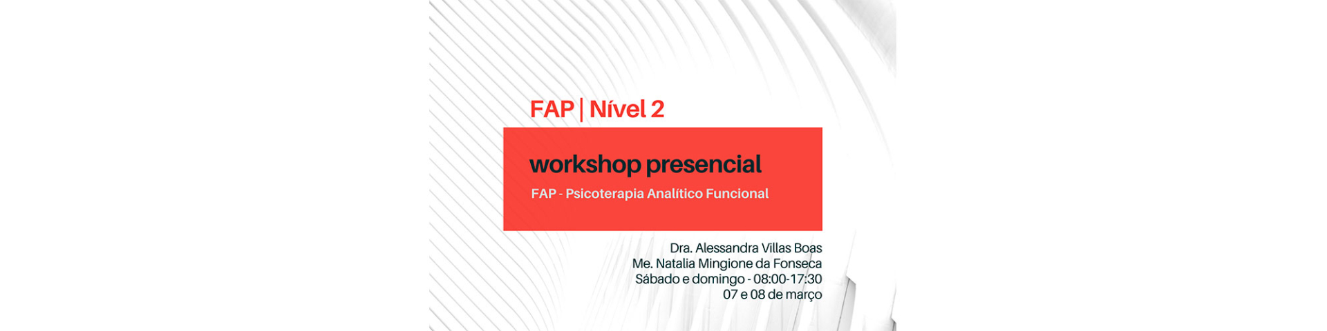 Workshop Nivel 2 FAP - Psicoterapia Analítico Funcional
